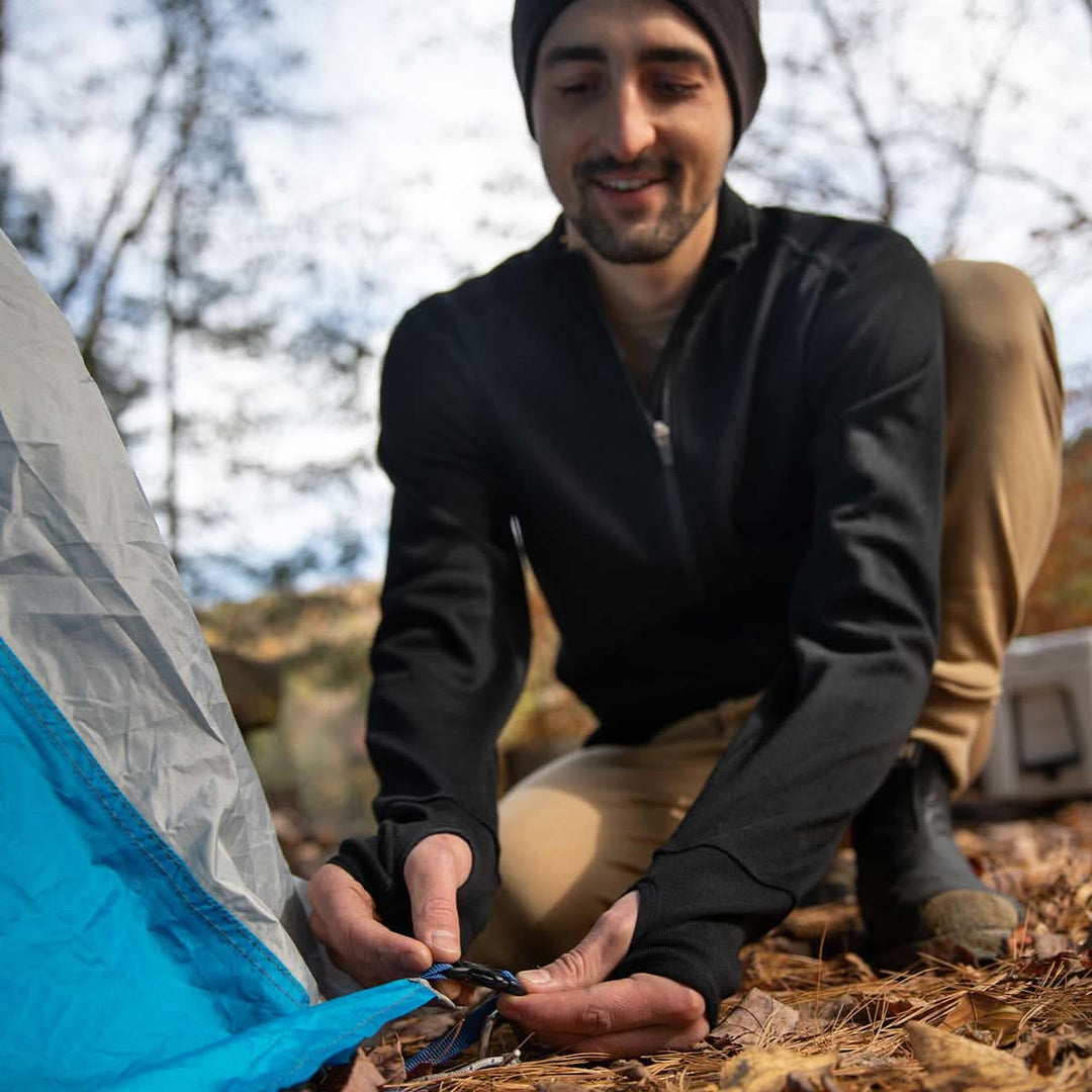 Wilderness Expedition Men's Wool Full Zip - Expedition Weight#color_black
