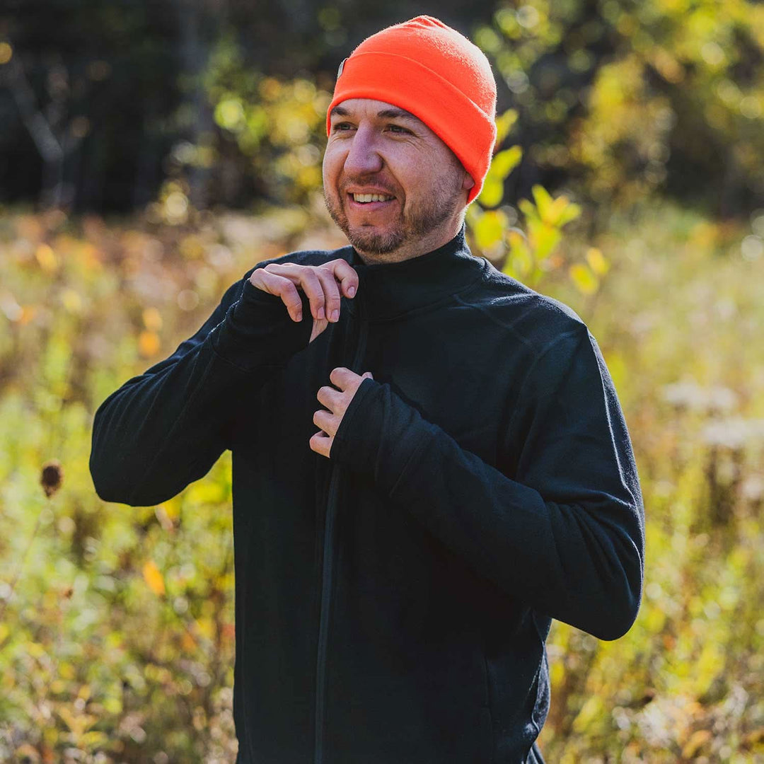 Expedition - Men's Wool Full Zip Wilderness - Minus33 Merino Wool Clothing#color_black