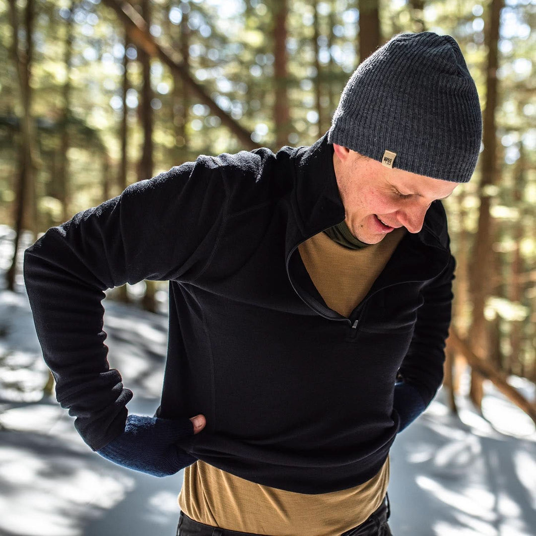 Expedition - Men's Wool 1/4 Zip Wilderness - Minus33 Merino Wool Clothing