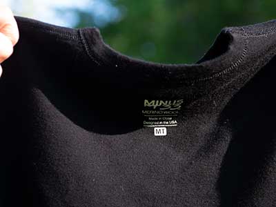 merino wool shirt turned inside out