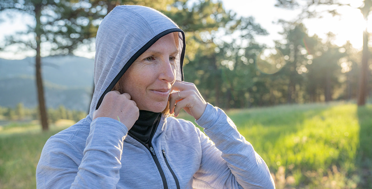 womens mid layer micro weight sun hoodie