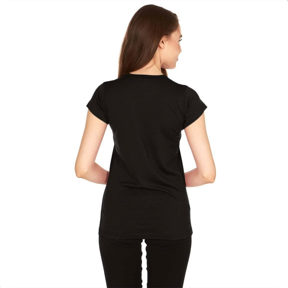 Womens merino wool short sleeve shirt womens lightweight wool tshirt #color_black