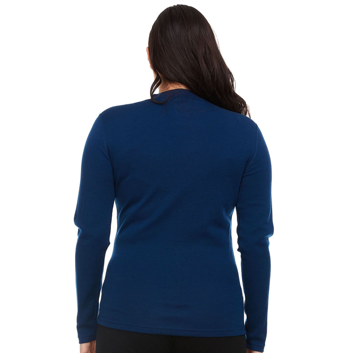 Women's mock neck women's merino wool mock neck soft wool mock neck sweater #color_navy