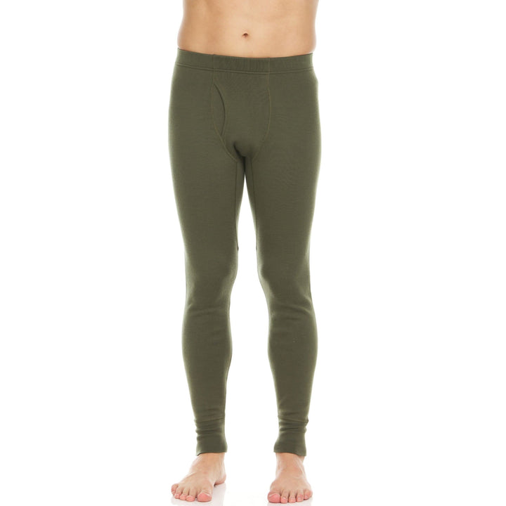 100% Merino Wool Katmai Men's Bottom - Expedition Weight . The Katmai is our Expedition weight bottoms, made with 100% fine Merino Wool.#color_olive-drab
