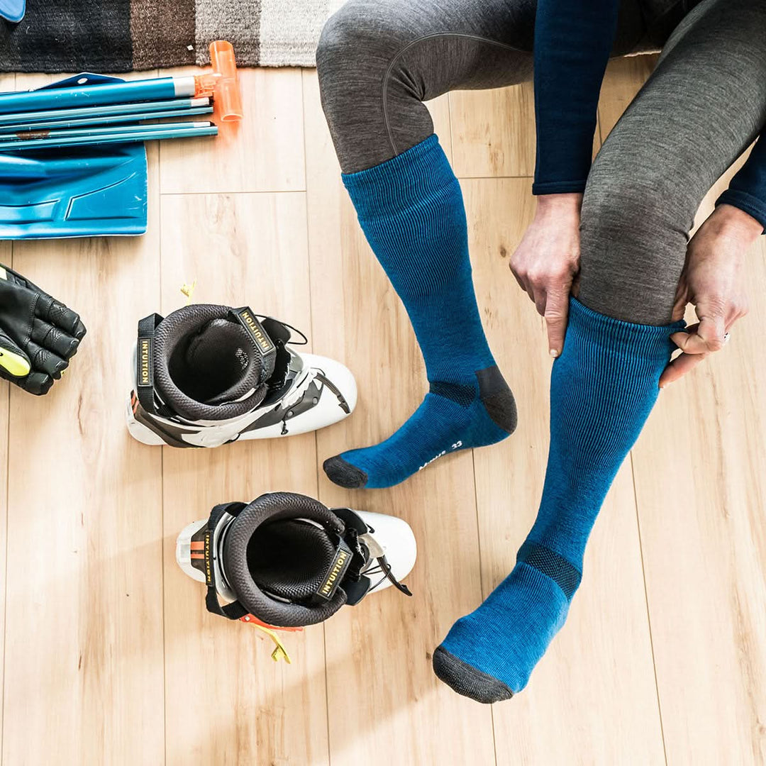 Minus33 Merino Wool Ski and Snowboard Over the Calf Socks - Lightweight