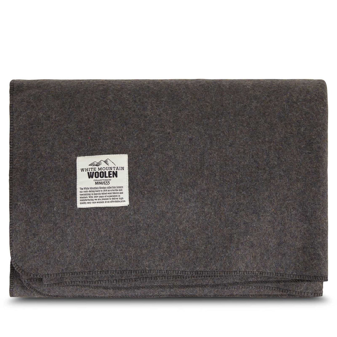 King sized recycled wool blanket. Color Charcoal Gray Dark Gray 