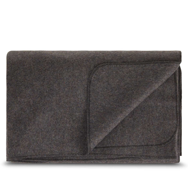 King sized recycled wool blanket. Color Charcoal Gray Dark Gray 