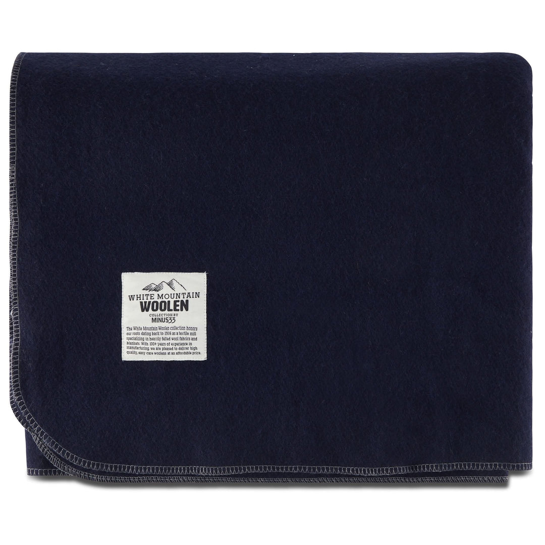 King sized recycled wool blanket. Color Navy Blue Dark Blue 