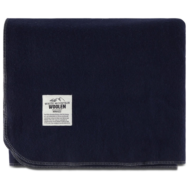 King sized recycled wool blanket. Color Navy Blue Dark Blue 
