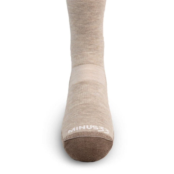 Lightweight over the calf merino wool socks. Made in USA. All season #color_oatmeal