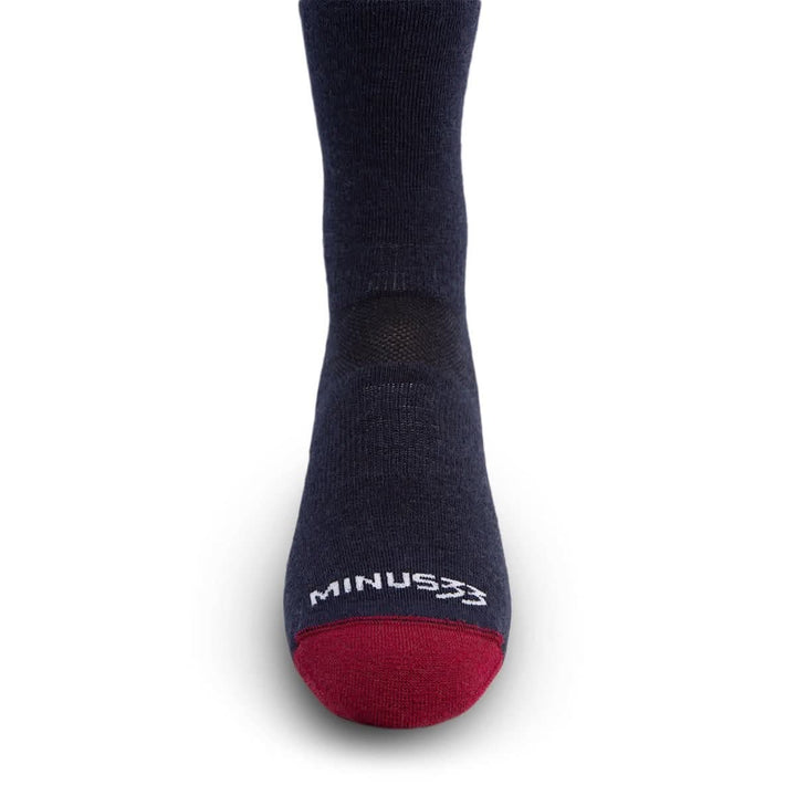 Lightweight over the calf merino wool socks. Made in USA. All season #color_patriot