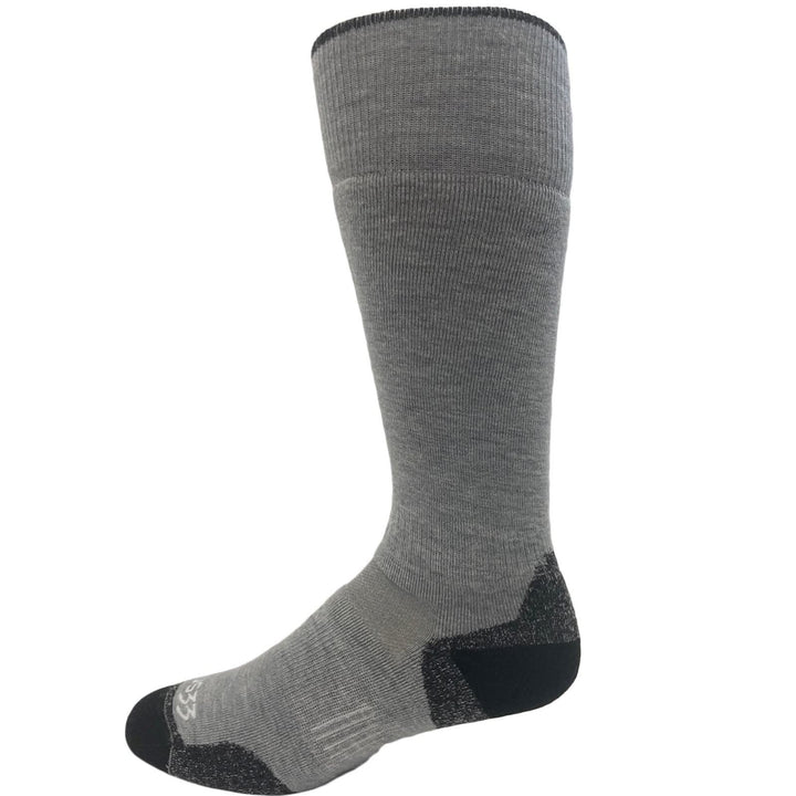 Lightweight over the calf merino wool socks. Made in USA. All season #color_ash-gray
