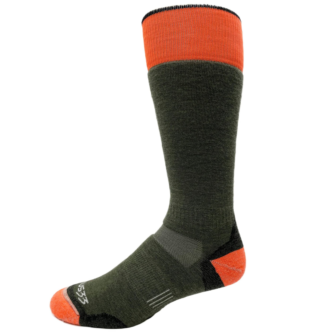 Lightweight over the calf merino wool socks. Made in USA. All season #color_hunt