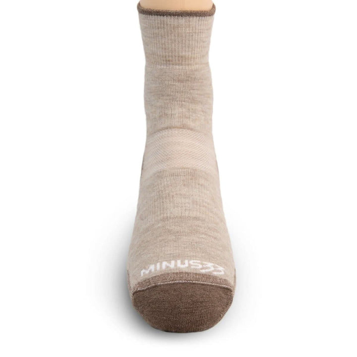 best Lightweight Merino Wool socks all season hiking mini crew socks Minus33 Mountain Heritage #color_oatmeal