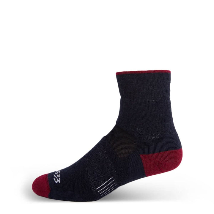 best Lightweight Merino Wool socks all season hiking mini crew socks Minus33 Mountain Heritage #color_patriot
