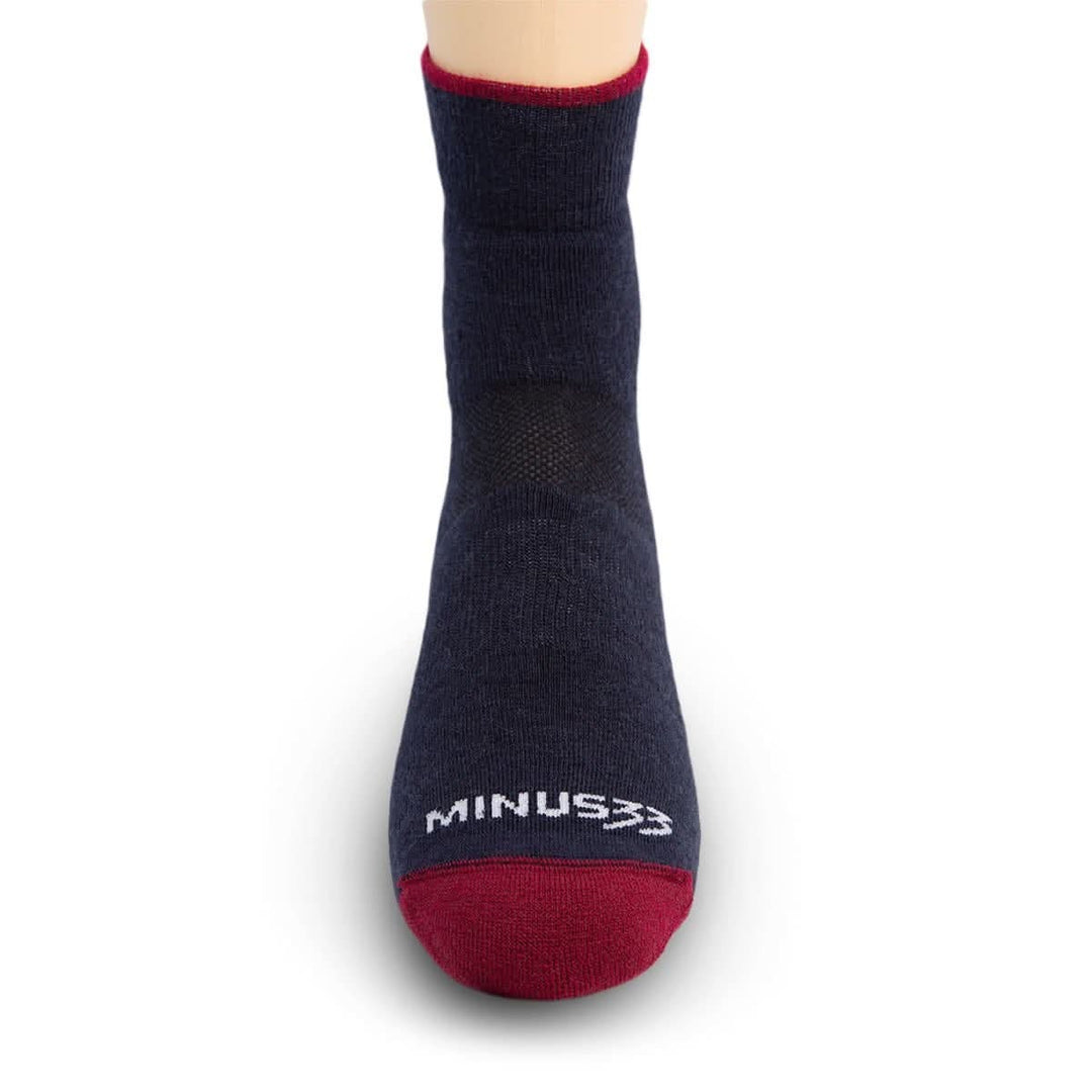best Lightweight Merino Wool socks all season hiking mini crew socks Minus33 Mountain Heritage #color_patriot