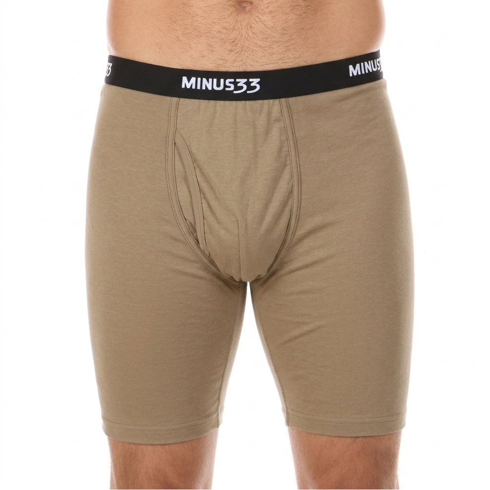 Comfortable Merino Wool underwear in tan 499 pouch boxer briefs #color_tan-499