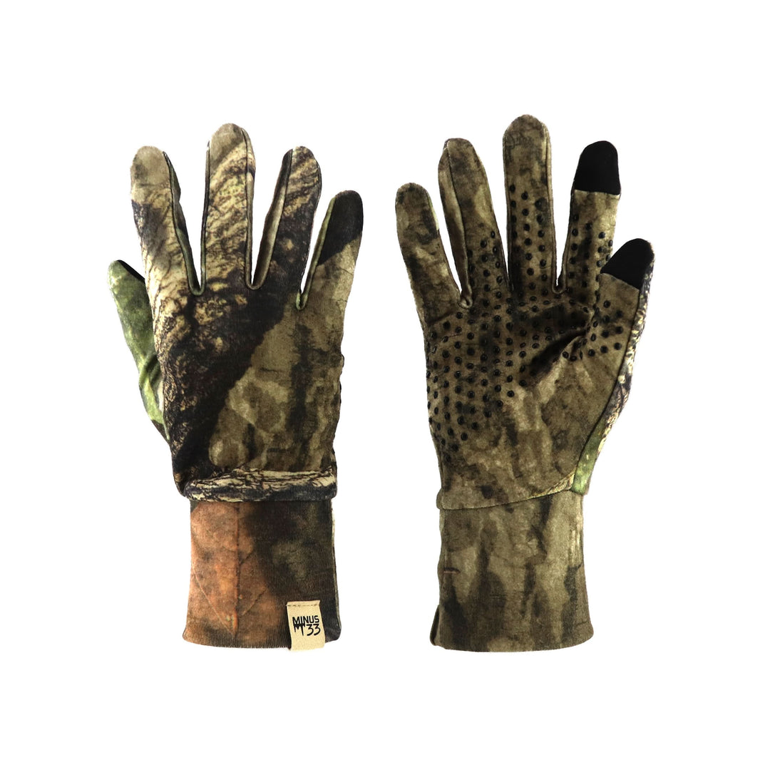 100% merino wool Mossy Oak Camo pattern touchscreen gloves #color_mossy-oak-country-roots