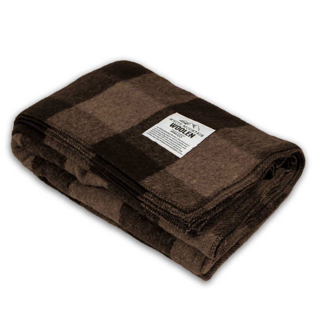Minus33 Merino Wool Clothing White Mountain Woolen Camp Blanket#color_brown-and-tan-plaid