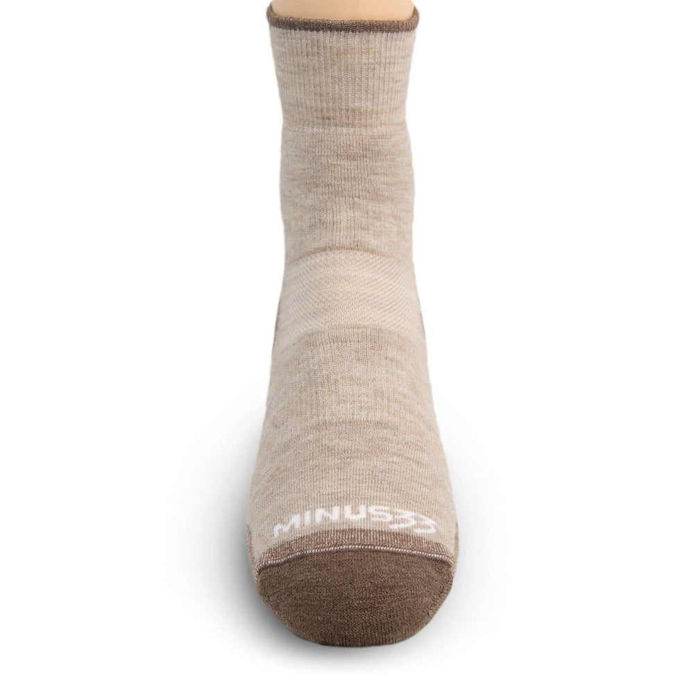 best Lightweight Merino Wool socks all season hiking mini crew socks Minus33 Mountain Heritage #color_oatmeal