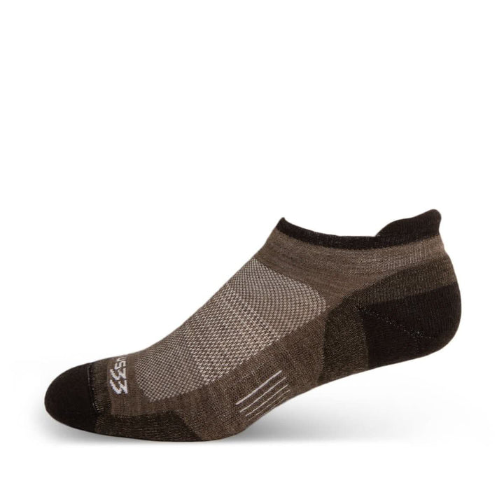 Mountain Heritage Micro Weight Full Cushion No Show Tab Socks Coffee #color_coffee