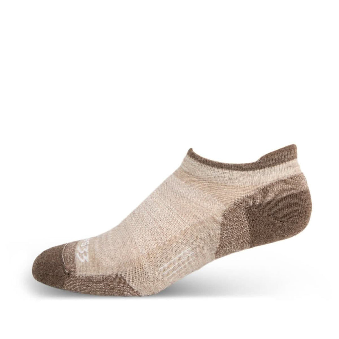 Mountain Heritage Micro Weight Full Cushion No Show Tab Socks  #color_oatmeal