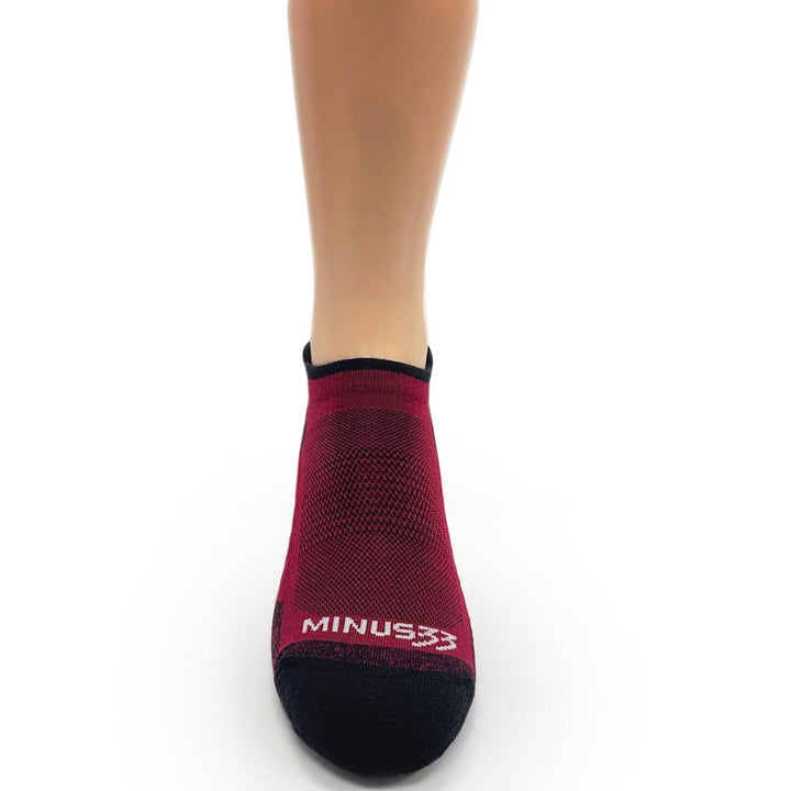 Mountain Heritage Full Cushion No Show Tab Wool Socks - Micro Weight #color_true-red