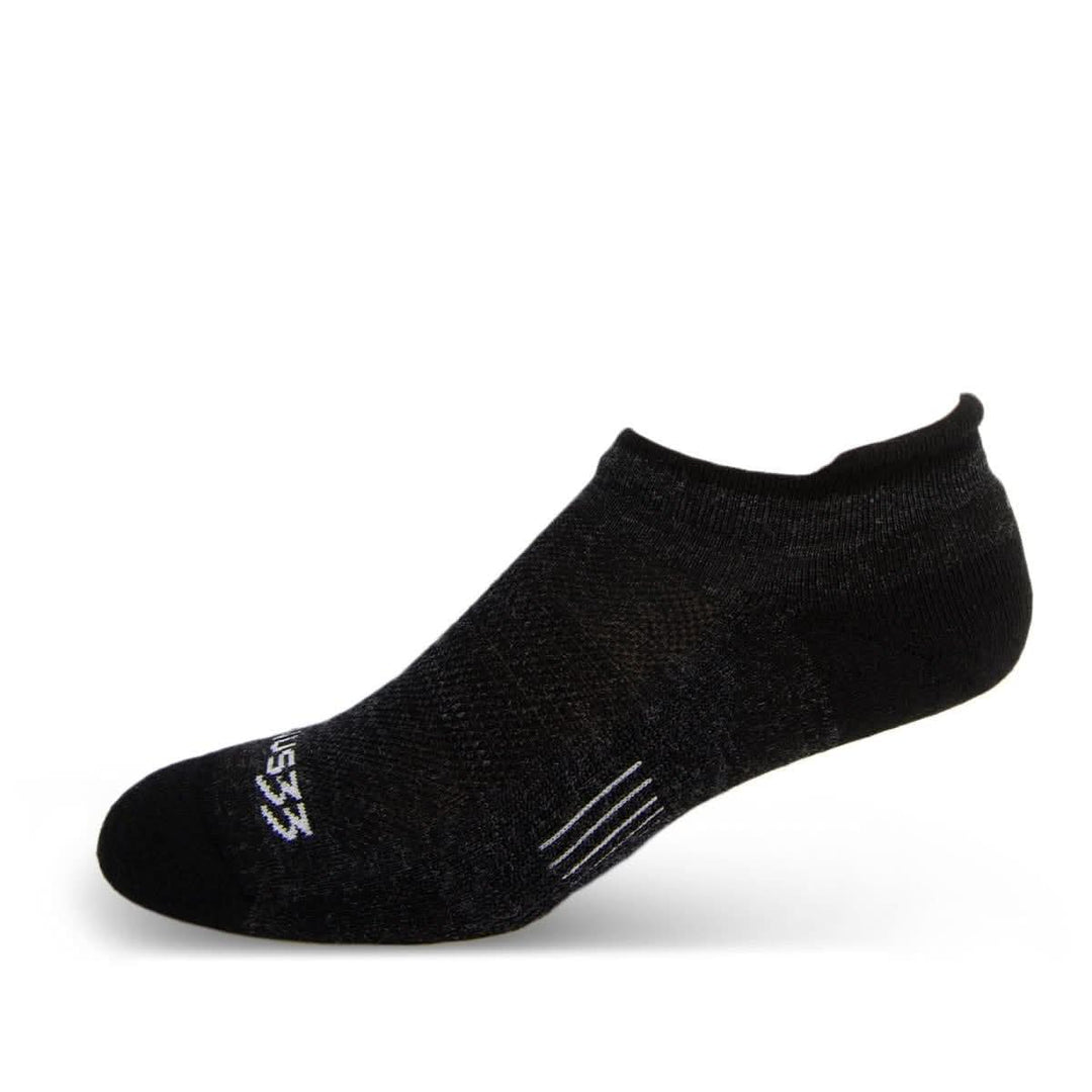Mountain Heritage Micro Weight Full Cushion No Show Tab Socks  #color_black