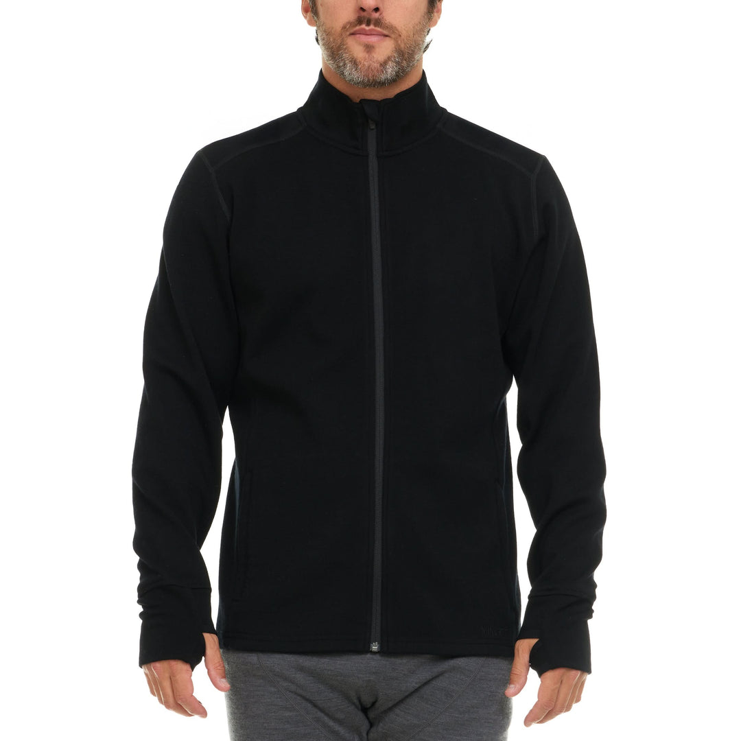 Expedition - Men's Wool Full Zip Wilderness - Minus33 Merino Wool Clothing#color_black