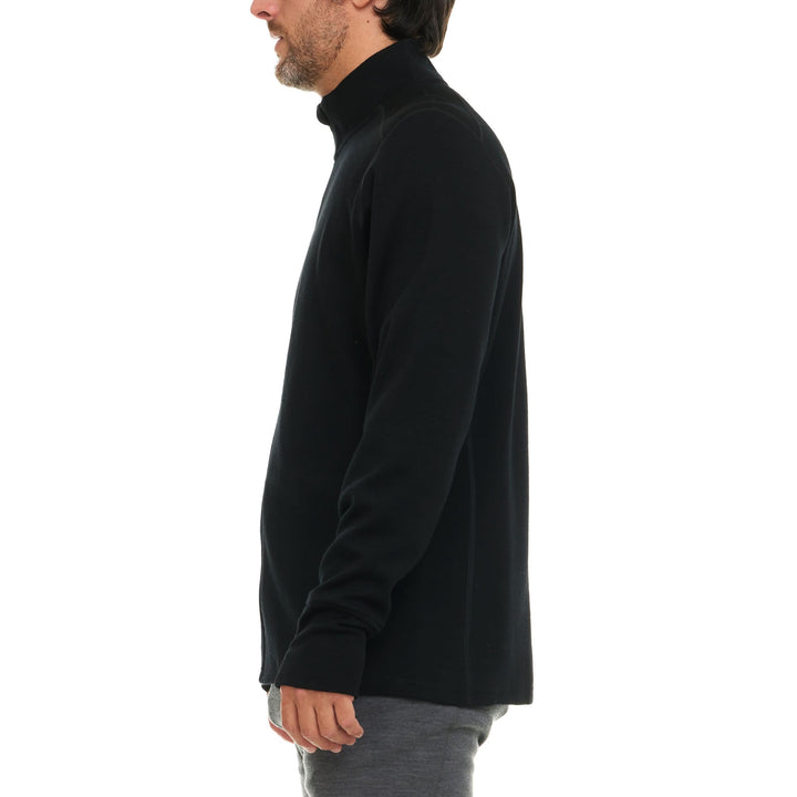 Expedition - Men's Wool Full Zip Wilderness - Minus33 Merino Wool Clothing#color_black