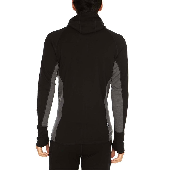 mens Midweight merino Wool Full Zip hoody. athletic merino winter hoodie