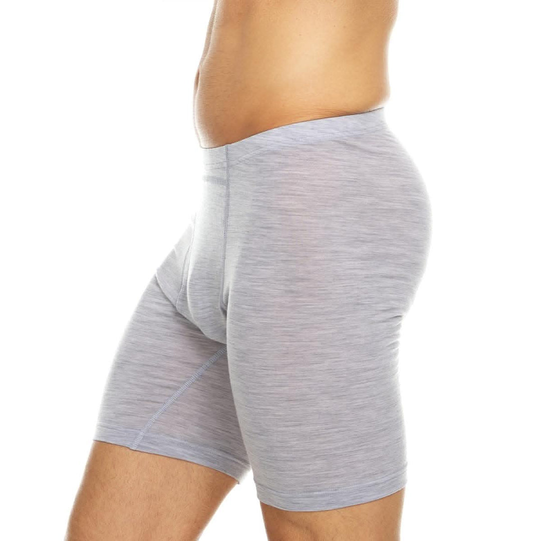 Woolverino Men's Wool Boxer Briefs - Micro Weight#color_ash-gray