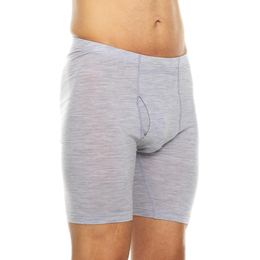 Woolverino Men's Wool Boxer Briefs - Micro Weight#color_ash-gray
