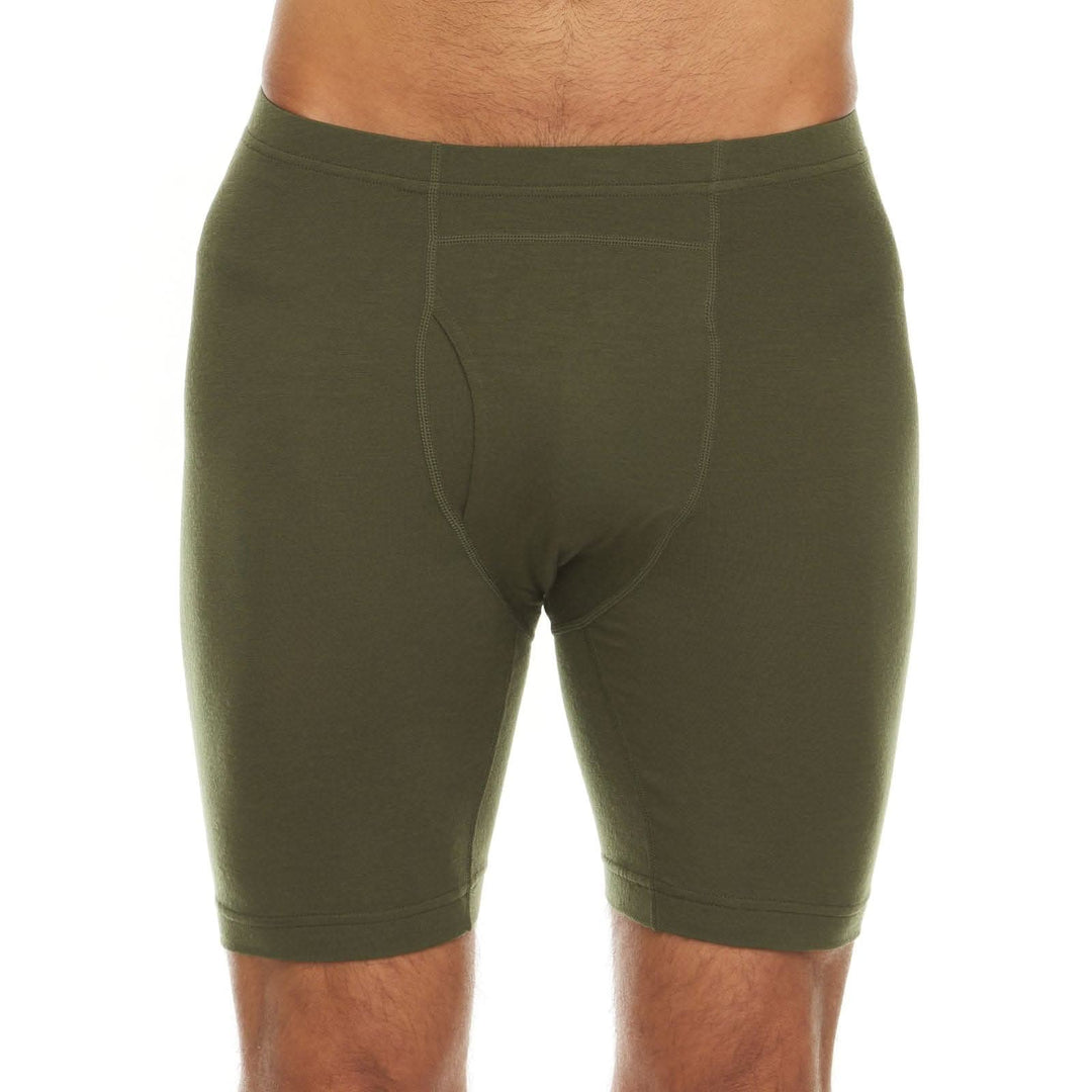 Woolverino Men's Wool Boxer Briefs - Micro Weight#color_olive-drab-green