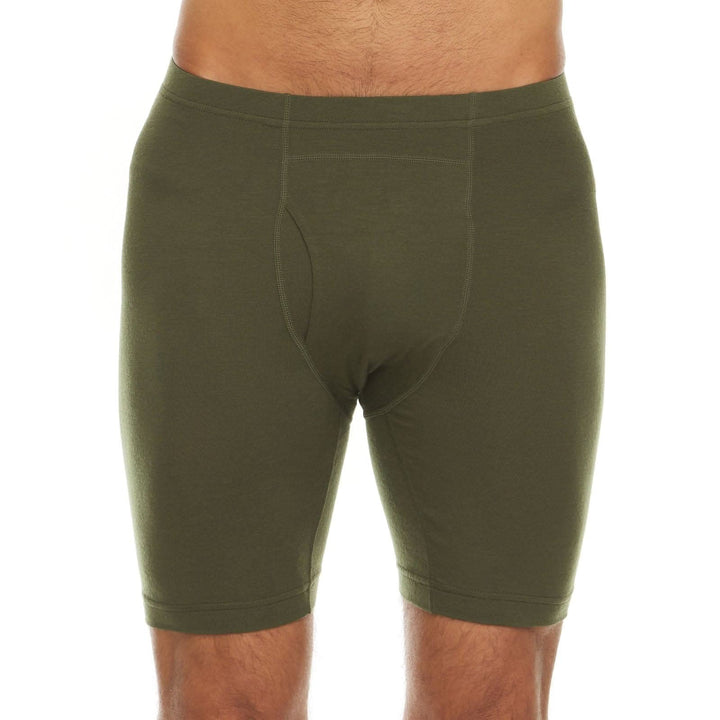 Woolverino Men's Wool Boxer Briefs - Micro Weight#color_olive-drab-green