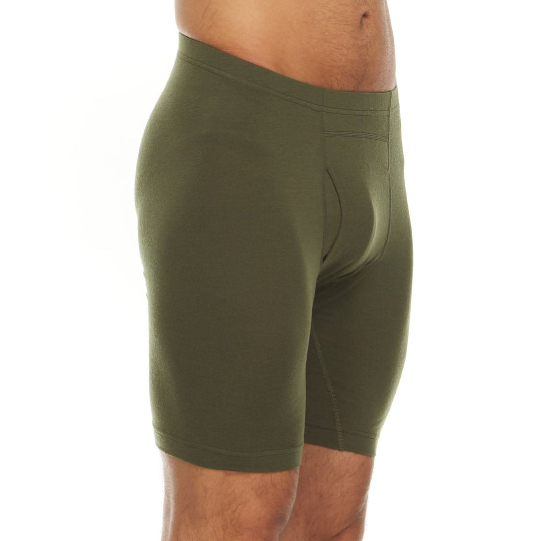 Woolverino Men's Wool Boxer Briefs - Micro Weight#color_olive-drab-green