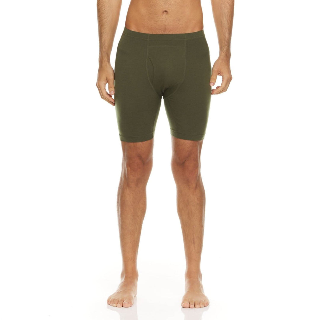 Woolverino Men's Wool Boxer Briefs - Micro Weight#color_olive-drab-green
