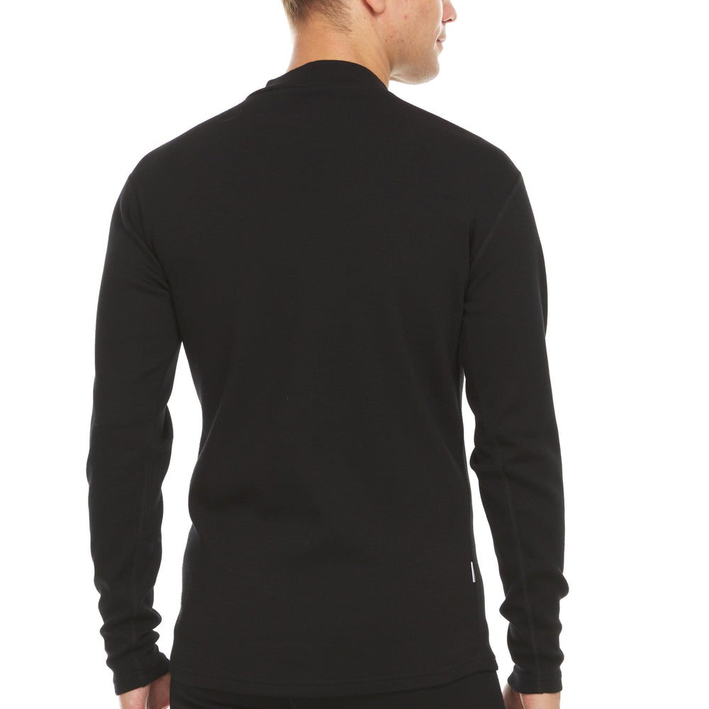 Expedition - Men's Mock Neck 100% Merino Wool#color_black