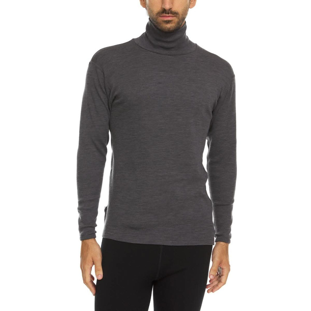 100% Merino Wool Kinsman Turtleneck - Midweight. Did you know that in the UK a turtleneck is called a polo neck? And in Australia and New Zealand, it’s called a Skivvy? We say, call it whatever you want, but make sure you have one! Great for skiing, hunting, fishing, hiking, or just plain old taking your dog for a walk. You’ll grow to love this Merino turtleneck when you need a little extra something to keep your neck warm.color_charcoal-gray