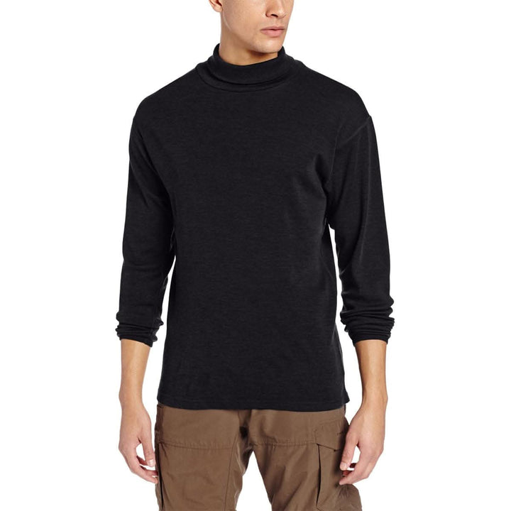 100% Merino Wool Kinsman Turtleneck - Midweight#color_black