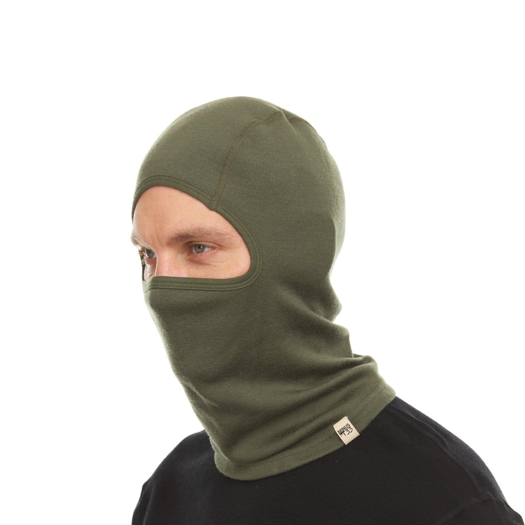 100% Merino Wool Balaclava - Expedition Weight olive drab#color_olive-drab-green
