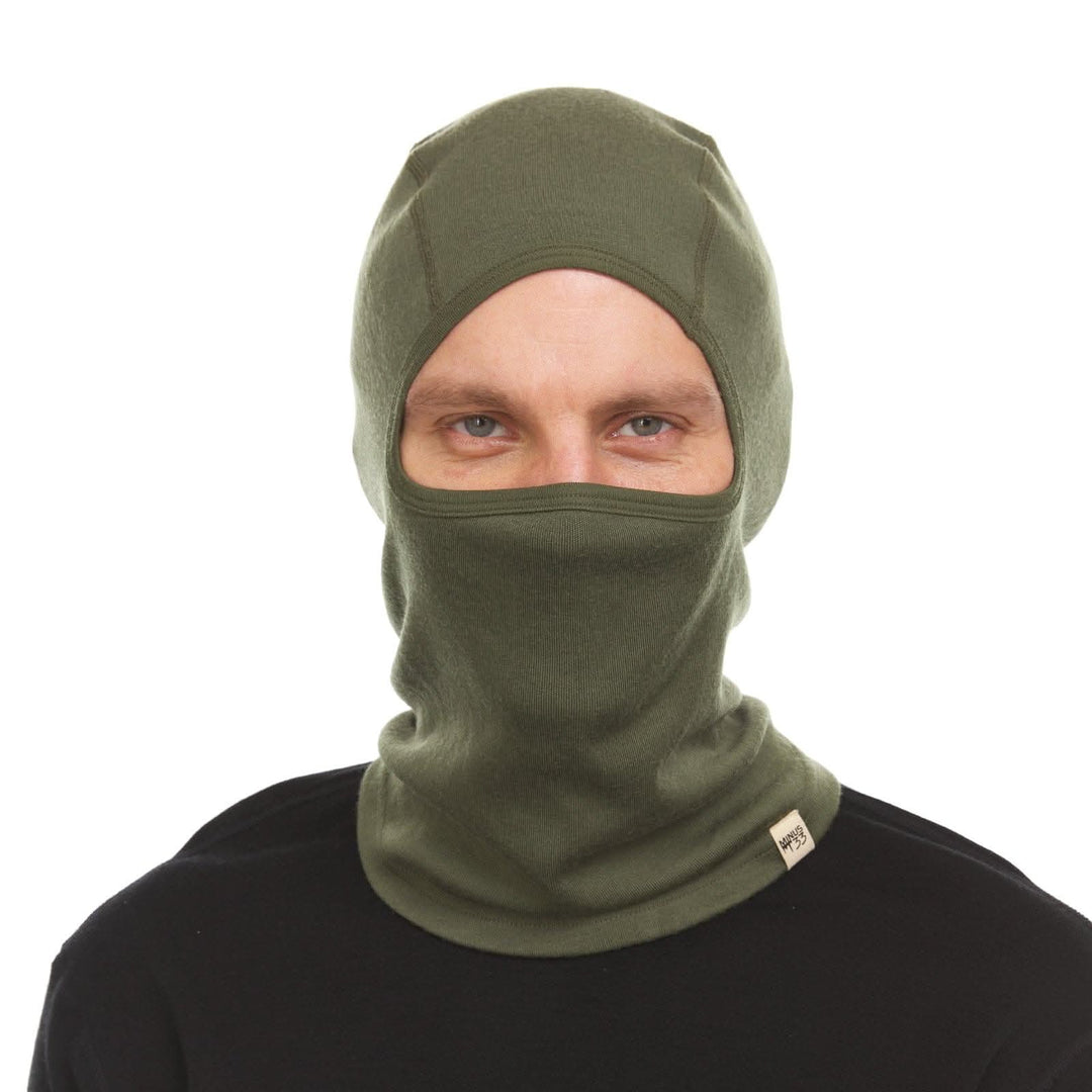 extreme heavyweight balaclava merino wool ski mask#color_olive-drab-green