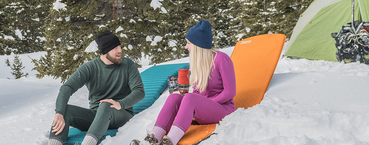 midweight 100% merino wool winter clothing skiing snowshoeing hunting base layers