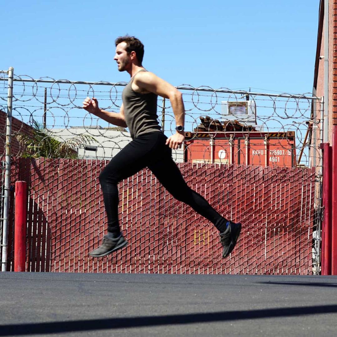 Minus33 Merino Wool Clothing Woolverino Men's Midweight Flyless Running Tight#color_black