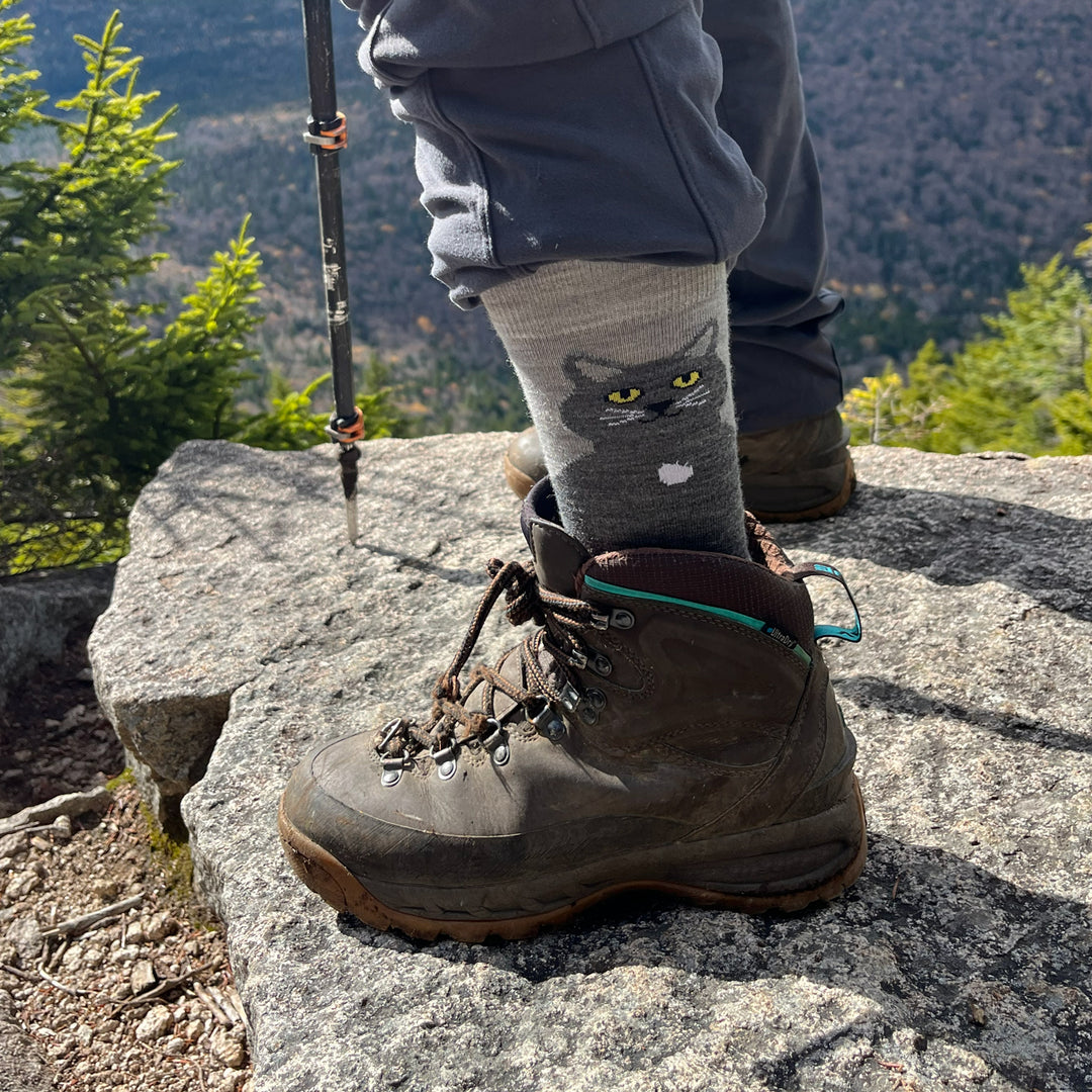 Mount Washington Observatory Nimbus Cat Merino Wool Socks