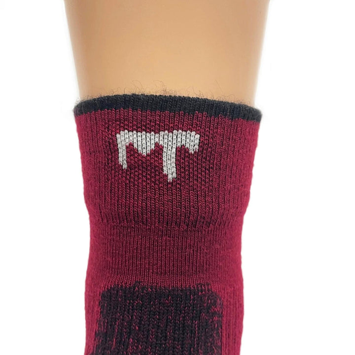 Mountain Heritage Full Cushion Mini Crew Wool Socks - Micro Weight #color_true-red