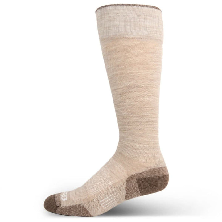 Mountain Heritage Micro Weight Full Cushion Full Length Socks Coffee  over the calf #color_oatmeal