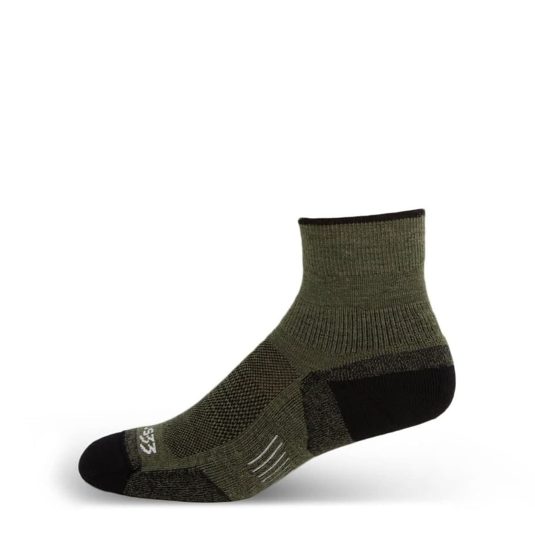 Mountain Heritage Micro Weight Full Cushion Mini Crew Socks #color_olive-drab