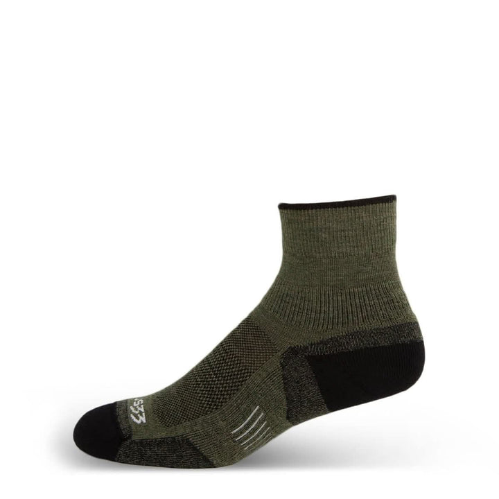 Mountain Heritage Micro Weight Full Cushion Mini Crew Socks #color_olive-drab