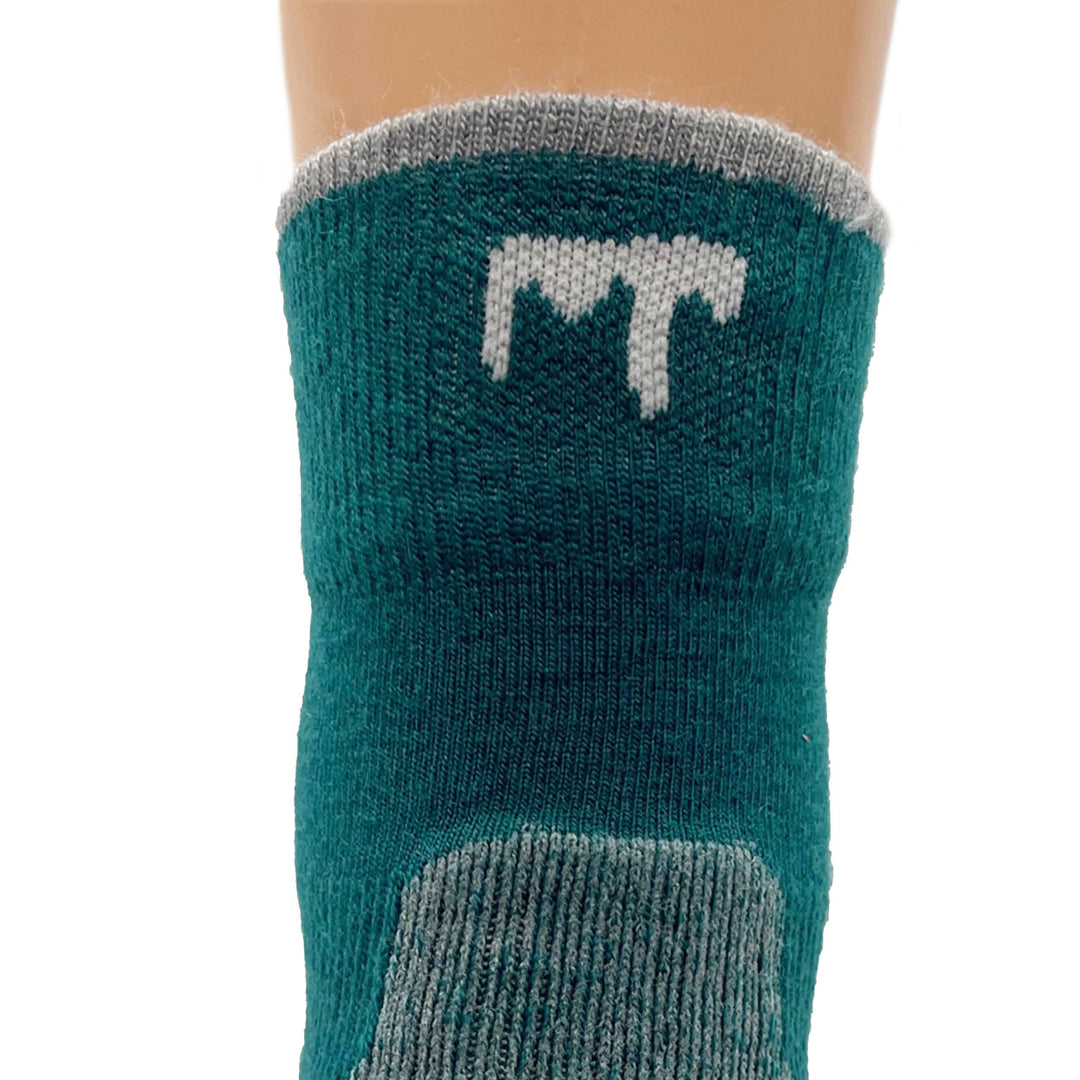 Mountain Heritage Micro Weight Full Cushion Mini Crew Socks #color_teal-green